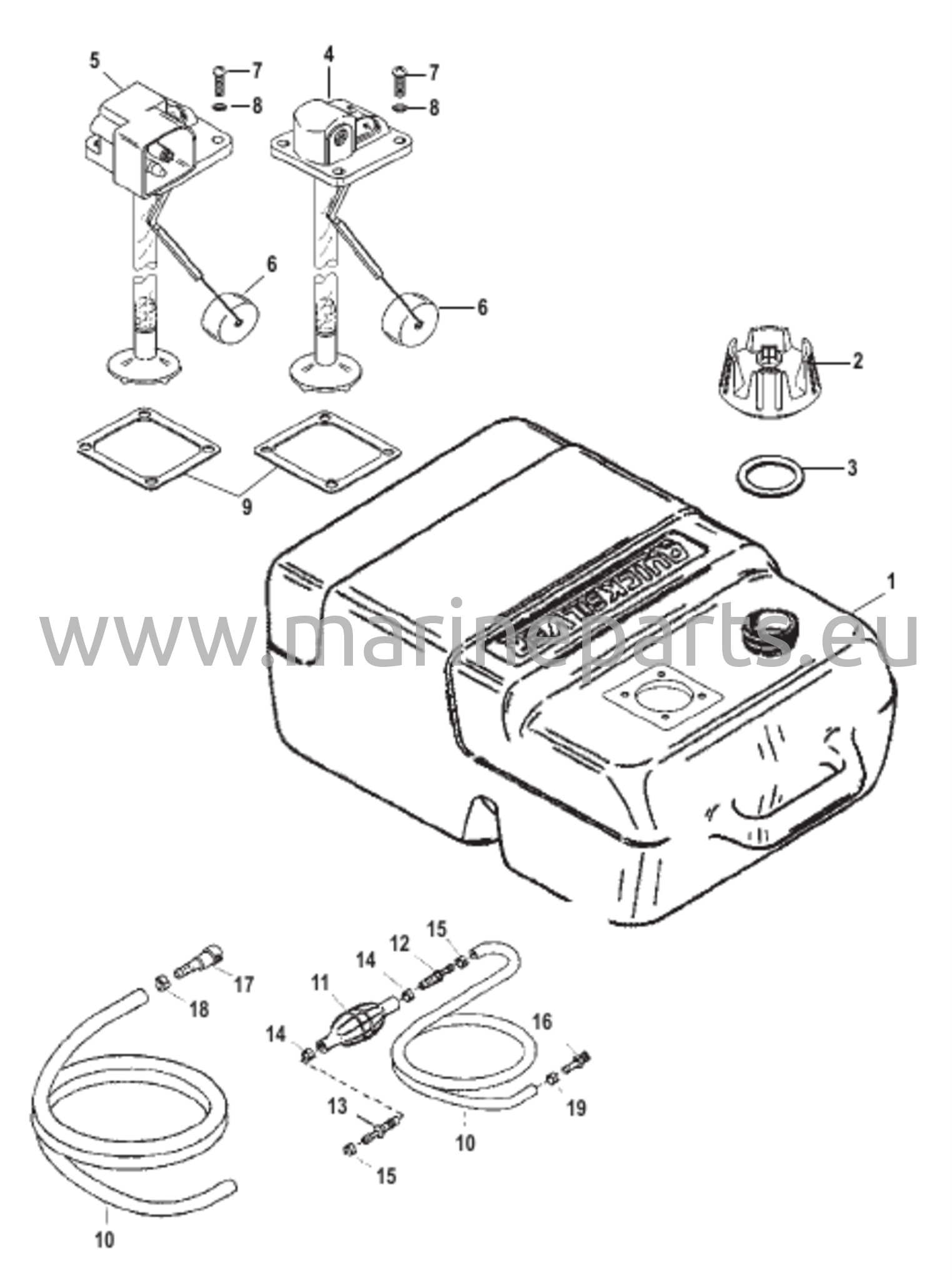 Polttoainesäiliö (muovi - 6,6 gallonaa)