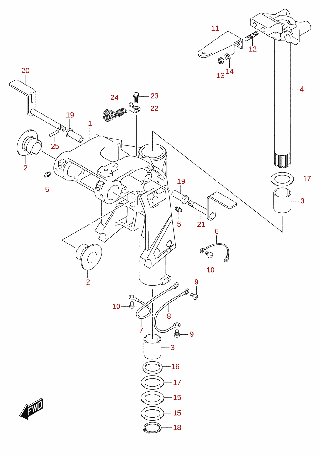 Swivel bracket (DF40A, DF50A)