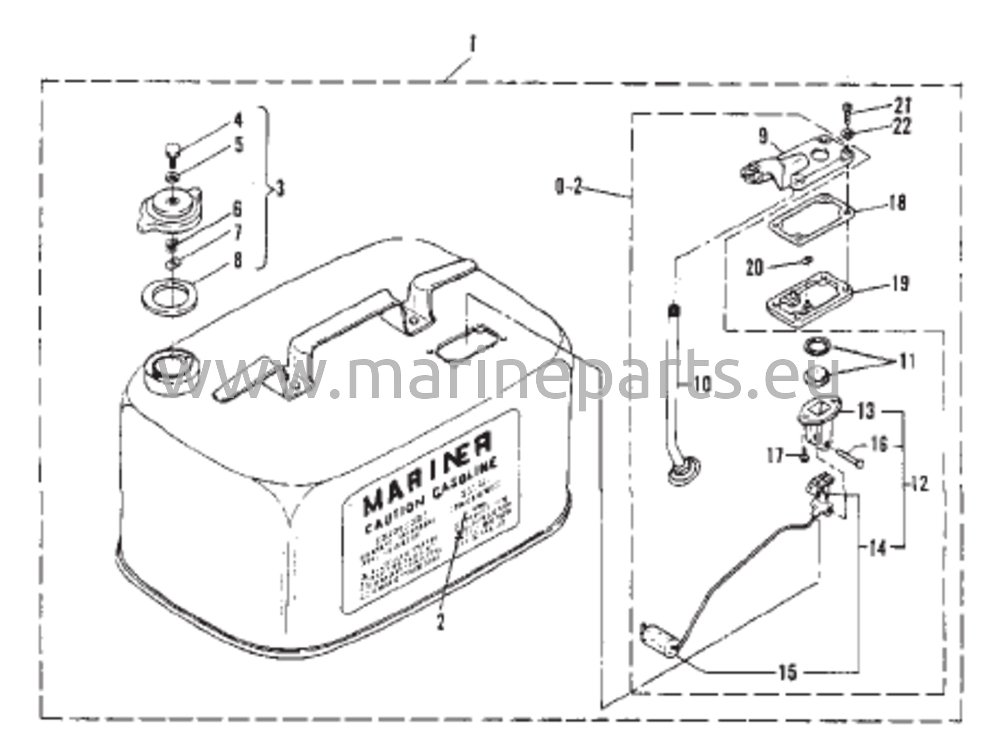 Polttoainesäiliön kokoonpano (ei alkuperäinen varuste)