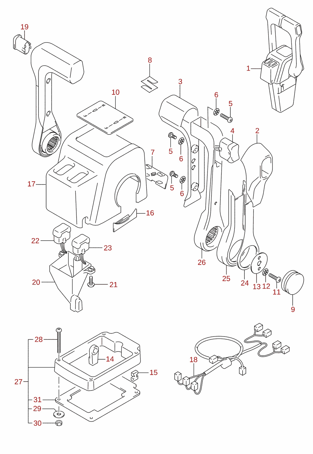 Remote control assembly dual (1) (optional)