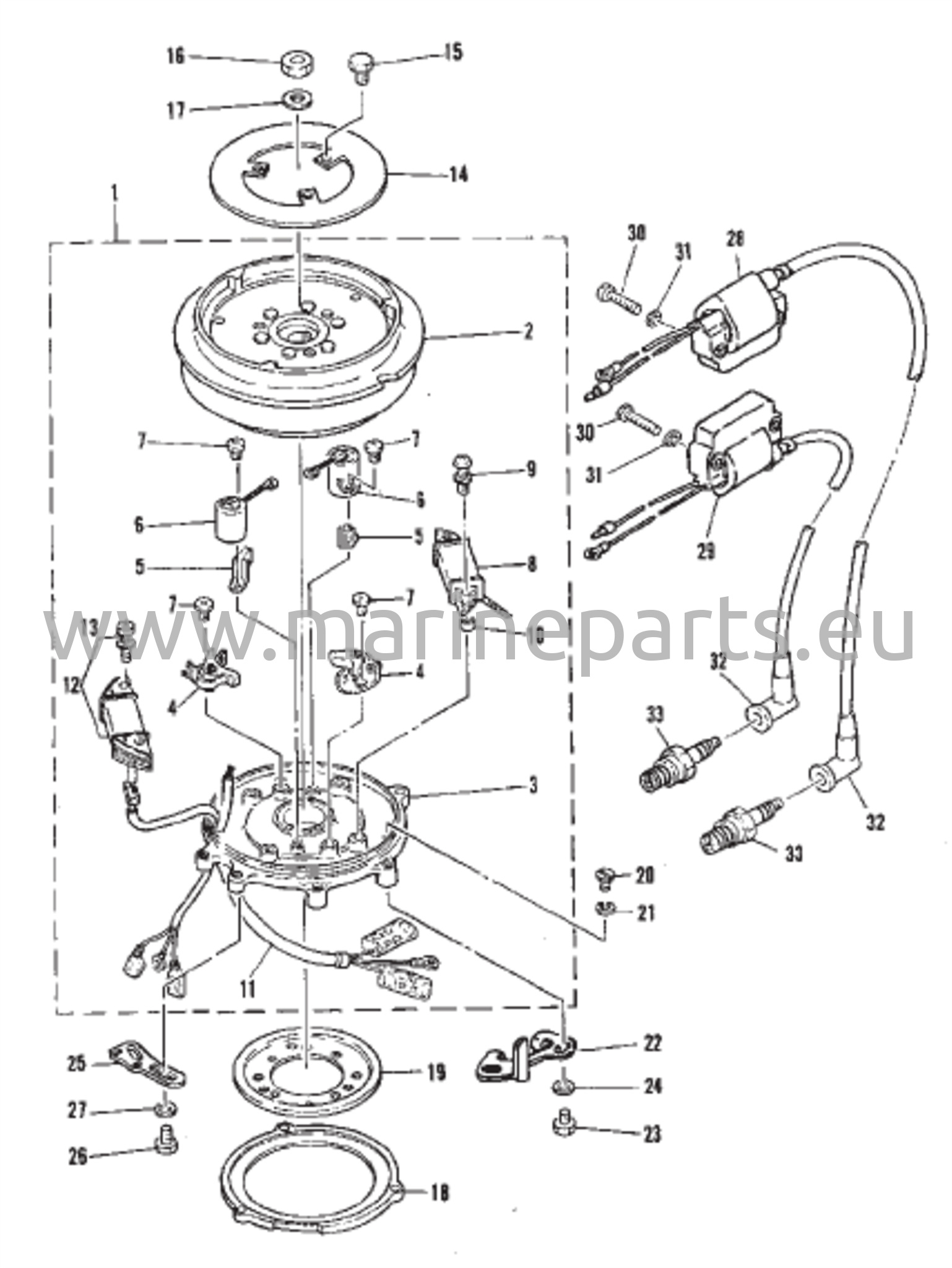 Lentokoneen magneetto (flywheel magneto)