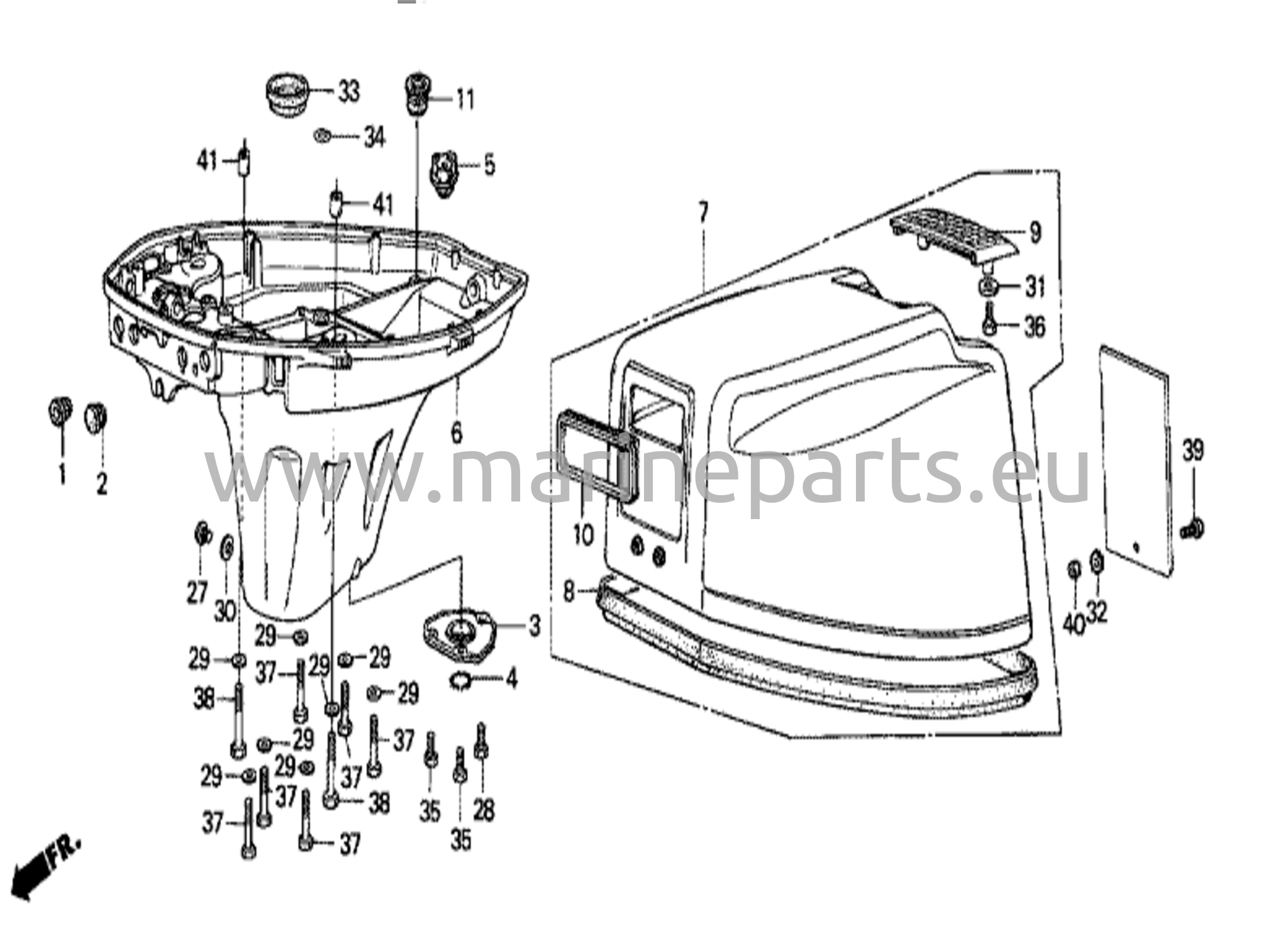 Oljehus / motorlock (1)