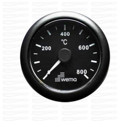 Väljalaske temperatuurimõõdik 0-800°C, must