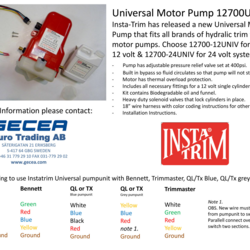 Täielik pumba üksus Instatrim 24 V topelt silindritele
