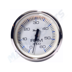 Tahhomeeter 100 mm & 6000 rpm (valge roostevabast terasest "Chesapeake")