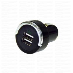 Cigarett USB charger 12/24 dual 5V 3.4A