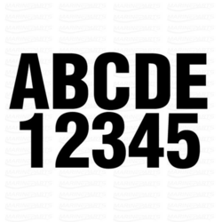 Numbrite ja tähtede komplekt, must