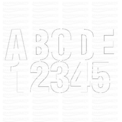 Numbrite ja tähtede komplekt, valge