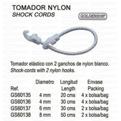 Nailonist purje kinnituspaelad 2G 6 x 30 cm (2 tükki)