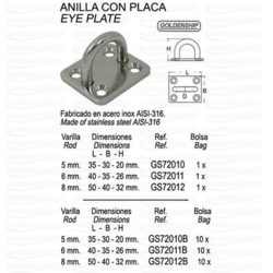 Aasaga plaat 50 x 40 x 32 mm (10 tk)