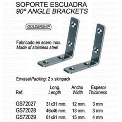 Kahene pakk - AISI-316 nurgad 46 x 46