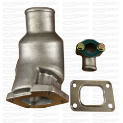 Rustfrit udstødningbøjle til Volvo Penta D2-55, MD22 dieselmotorer HDI Marine Premium