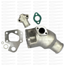 Rustfrit udstødningbøjle til Volvo Penta D2-55C, D2-55D, D2-55E, D2-55F, MD22L-B, MD22P dieselmotorer HDI Marine Premium