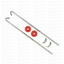 Poldid 10" x 1/4"  16 UNC (paar)