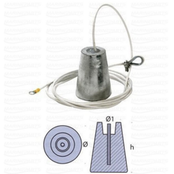 Riputatav tsinkanood 2,5 kg, kaabli pikkus 6 m