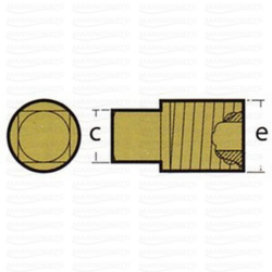 Tsinkanood messingist korgiga th. 1/2'' Bspt - GM