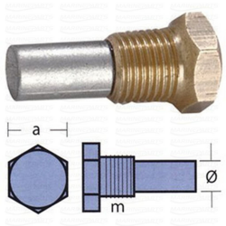 Bukh tsinkanood Ø 10 L.18 täielik, koos messingist korgiga th.1/4'' bspt