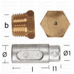 Lombardini pliiats anood koos messingist korgiga 1/2''Bspt